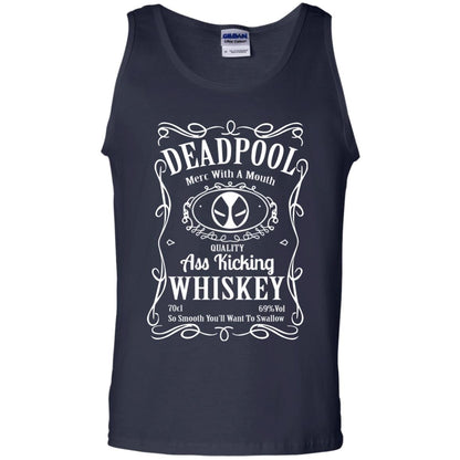 Deadpool Merc With A Mouth Quality Kiching Whiskey So Smooth You Will Want To Swallow Navy