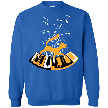 Cat Plays Piano Shirt For Mens Womens Royal