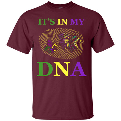 Mardi Gras T-shirt It's In My Dna Maroon
