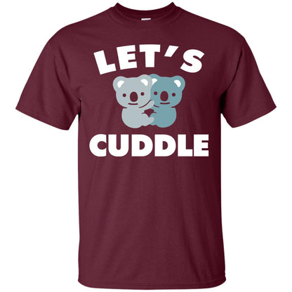 Let_s Cuddle Novelty T-shirt Maroon