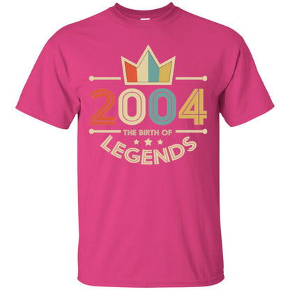 Brithday T-shirt Vintage 2004 The Birth Of Legends Heliconia