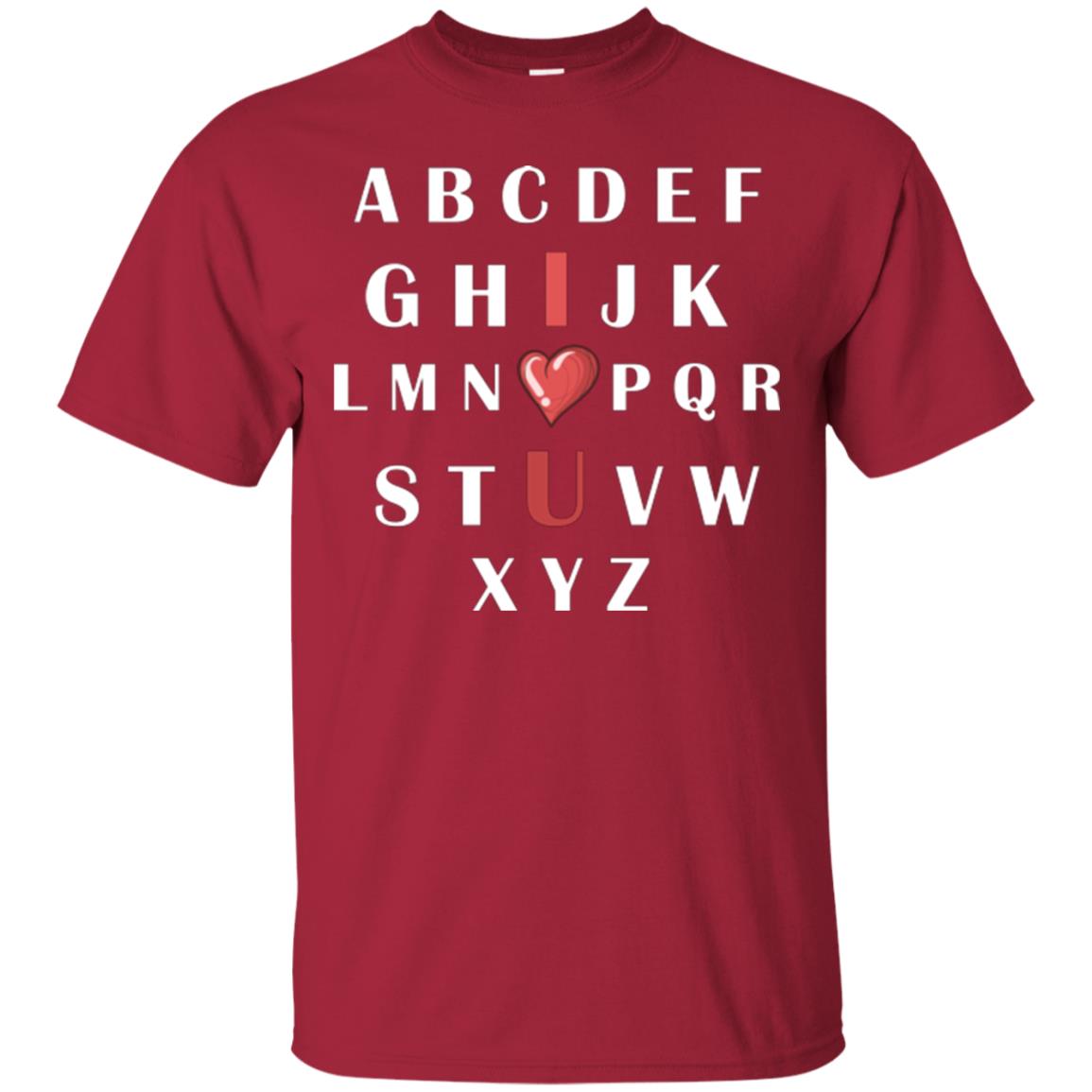 Alphabet I Love You T-shirt Cardinal