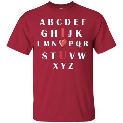 Alphabet I Love You T-shirt Cardinal