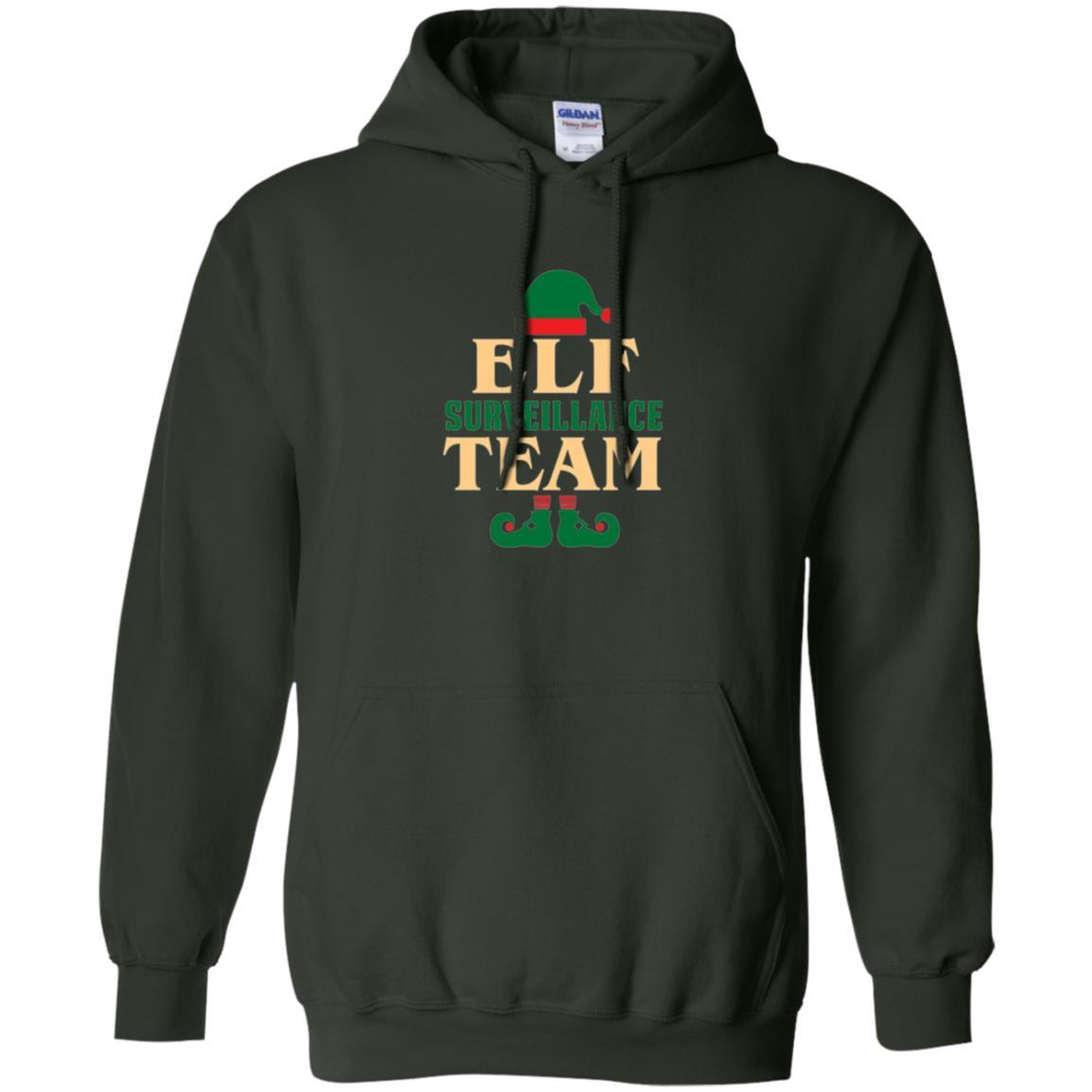 Christmas T-shirt Elf Surveillance Team T-shirt Forest Green