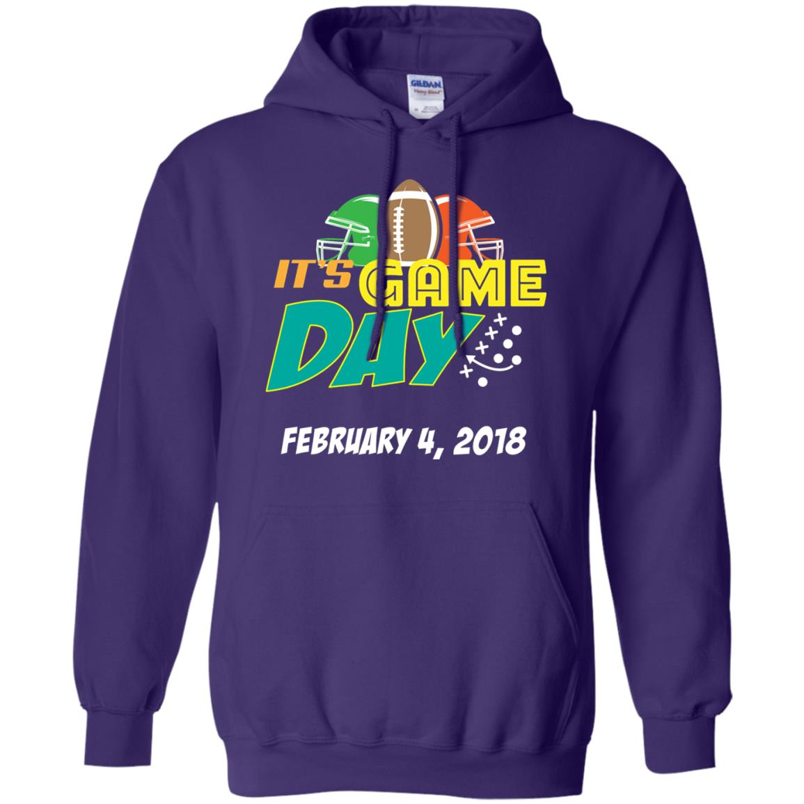 Football Lover T-shirt It_s Game Day February 4 2018 Purple