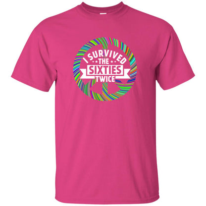 I Survived The Sixties Twice Peace Symbol Birthday Gift Shirt Heliconia