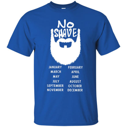 No Shave November Beard Shirt For Mens Royal