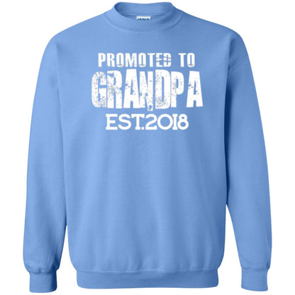 Papa T-shirt Promoted To Grandpa Est 2018 T-shirt Carolina Blue