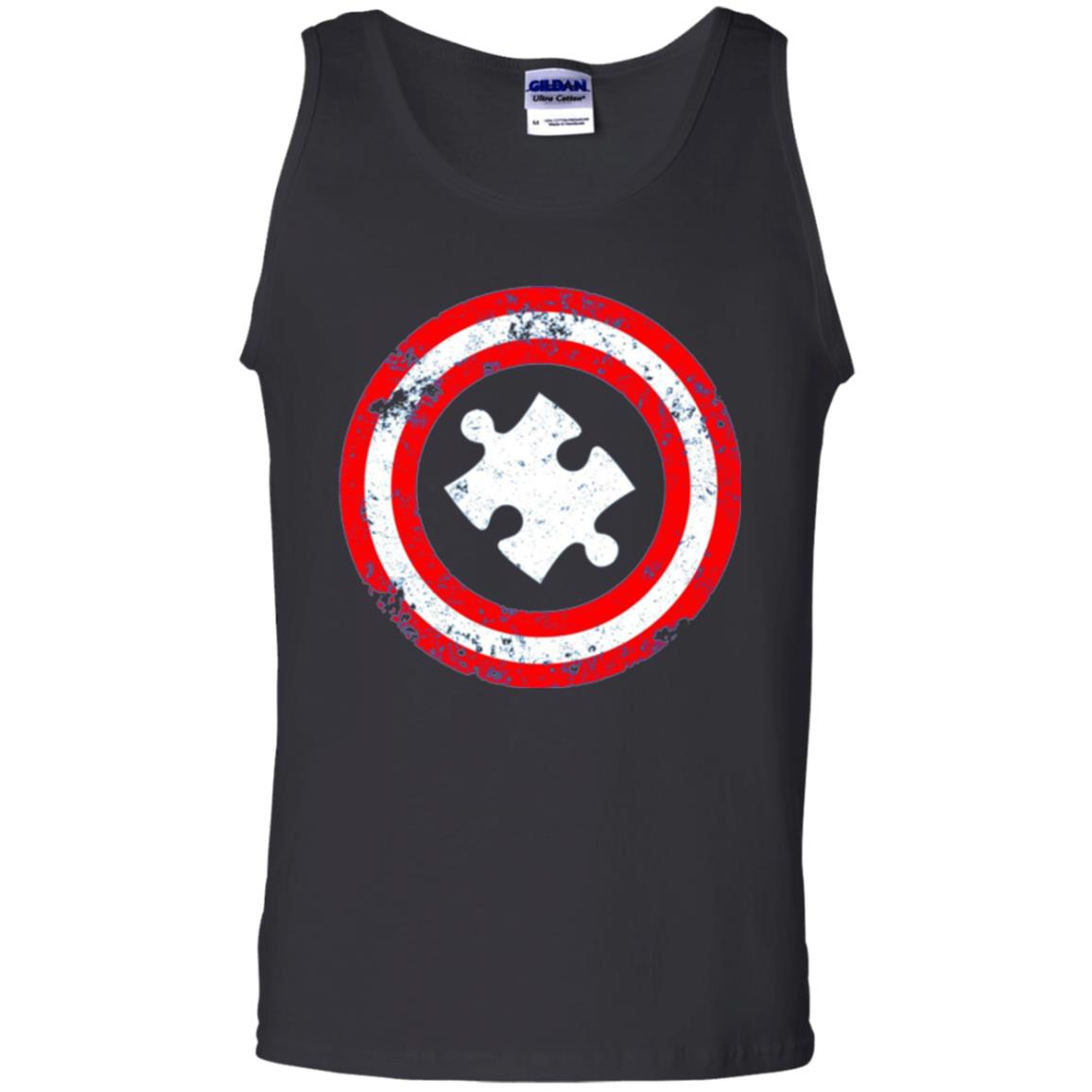 Captain Autism Superhero T-shirt Autism Awareness Black