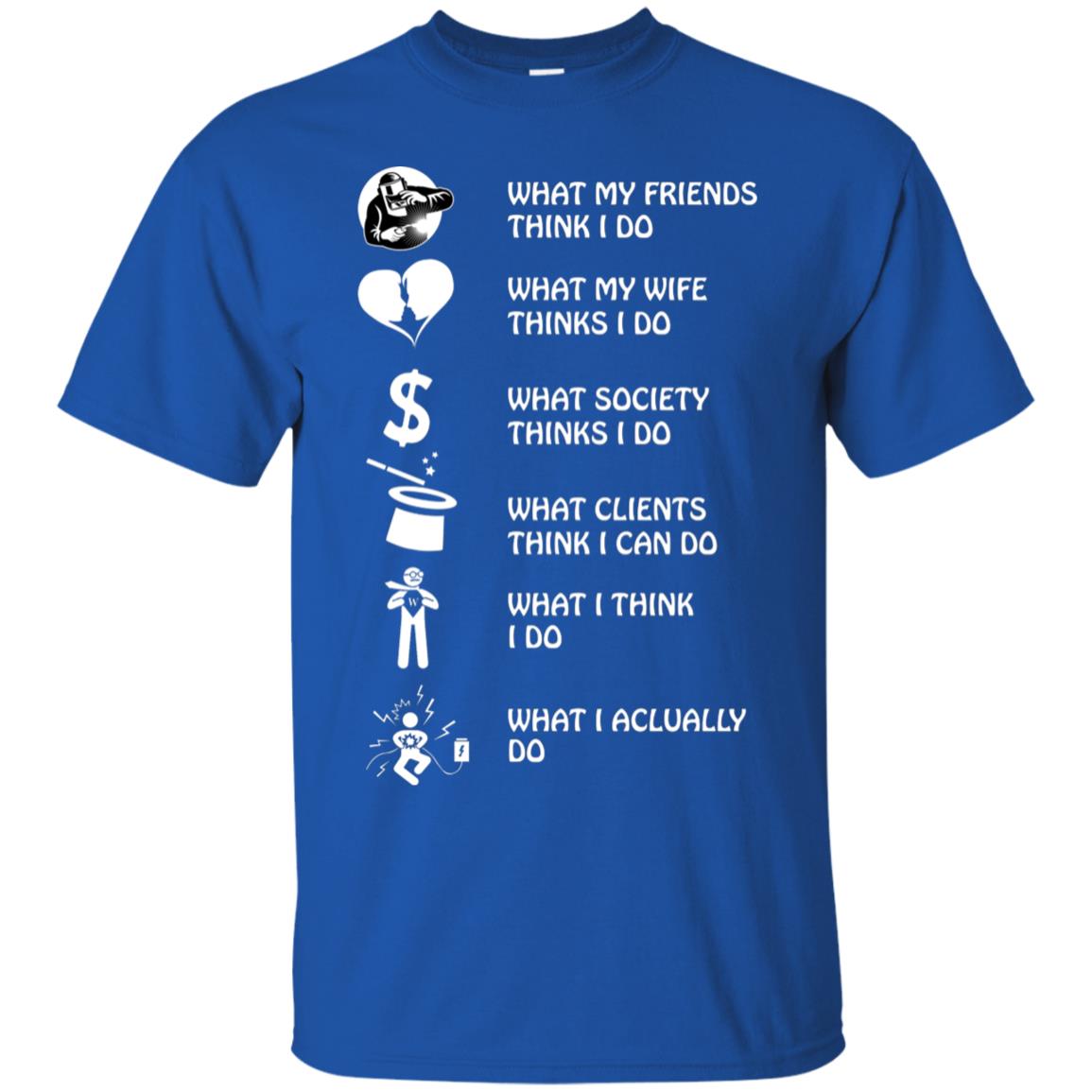 What My Friends Thinks I Do What My Wife Thinks I Do What Society Thinks I Do What Clients Thinks I Can Do What I Think I Do What I Actually Do Royal