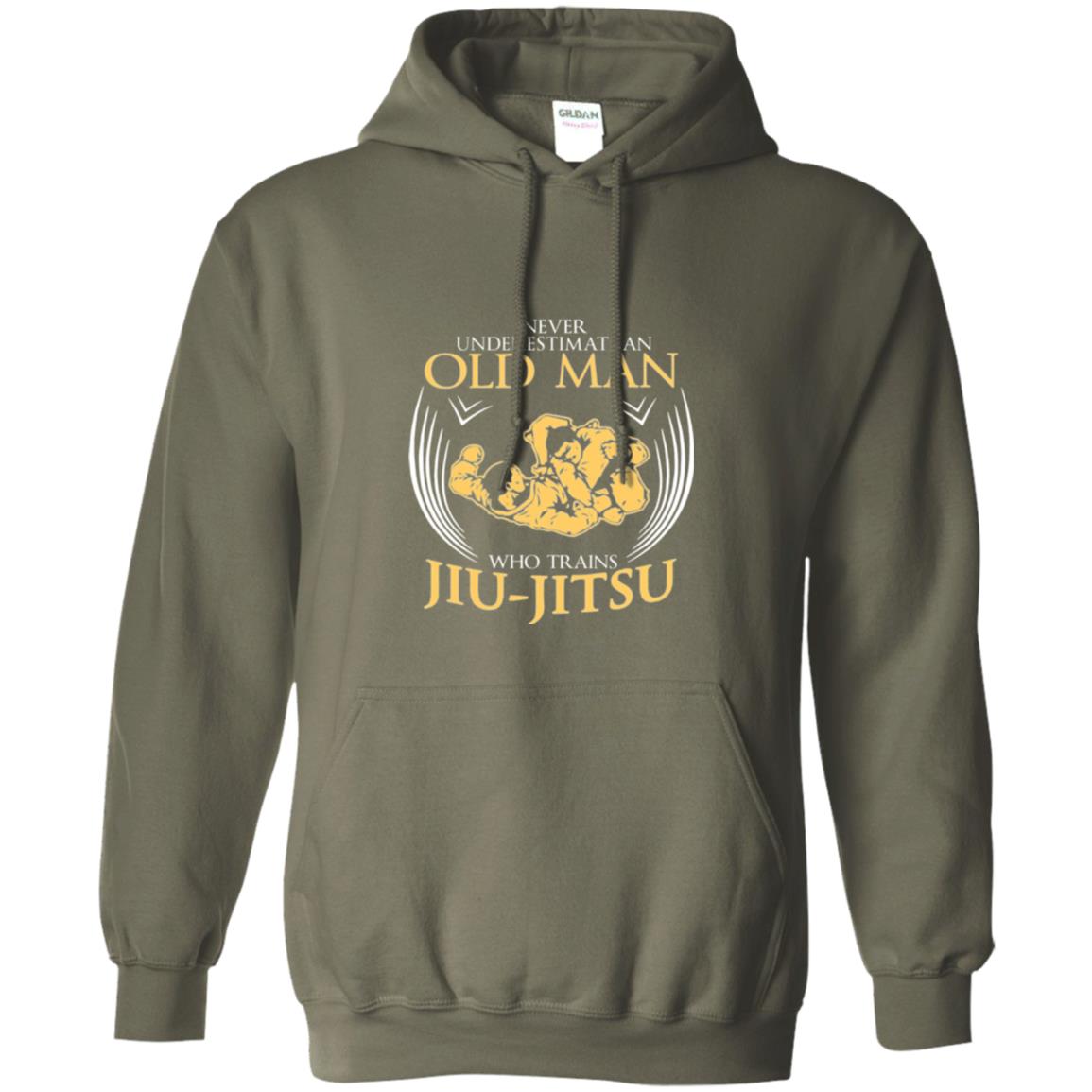 Old Man Who Trains Jiu Jitsu Jiu Jitsu T-shirt Military Green
