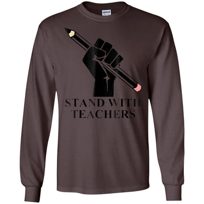 Colorado Teachers Stand With Teachers Educator Strike Shirt Dark Chocolate