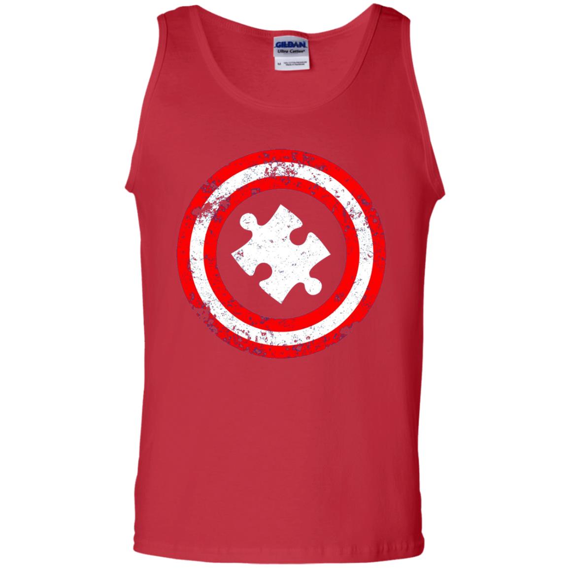 Captain Autism Superhero T-shirt Autism Awareness Red