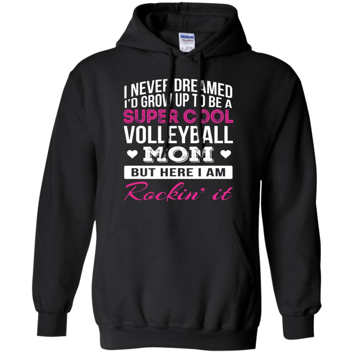 Id Grow Up To Be A Super Cool Volleyball Mom Shirt Black