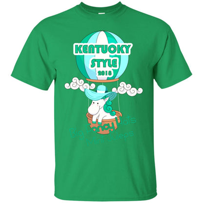 Kentucky Style 2018 Big Fancy Hats Mint Juleps Horse Racing Shirt Irish Green