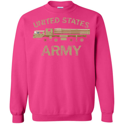 United States Army Missile Truck Vehicle Grunge T-shirt Heliconia