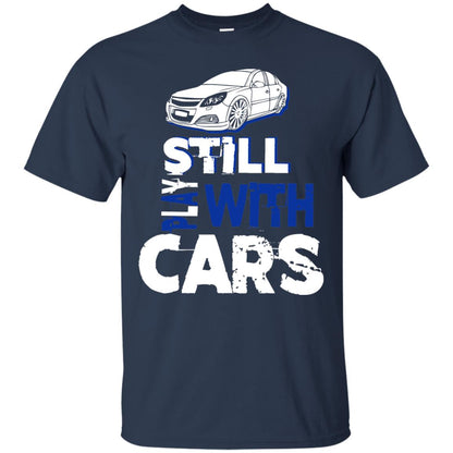 Still Play With Cars Funny Racing Driving T-shirt Navy