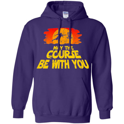 Disc Golf T-shirt May The Course Be With You Purple