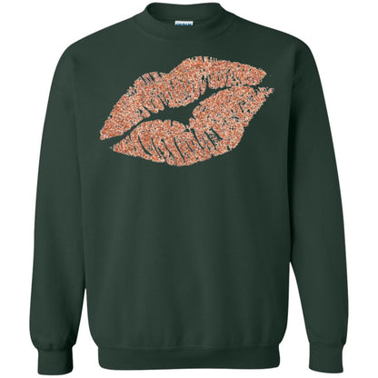 Rose Gold Lipstick Kiss Shirt Forest Green