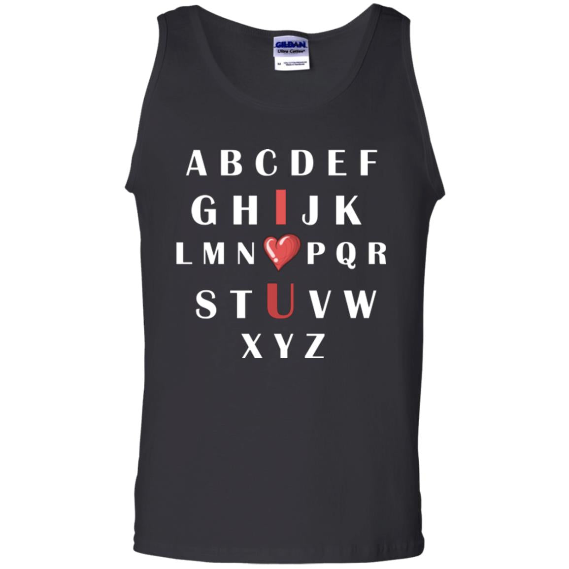 Alphabet I Love You T-shirt Black
