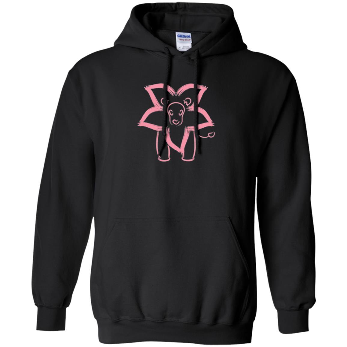 Cartoon T-shirt Flower Lion Outline Graphic Black