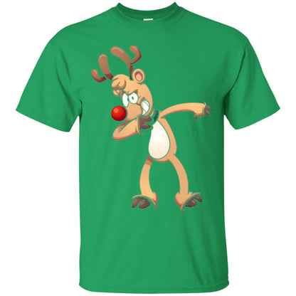 Christmas T-shirt Dabbing Reindeer Irish Green