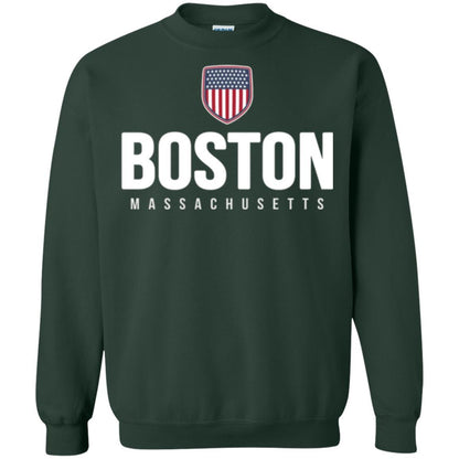 Boston Massachusetts T-shirt Forest Green