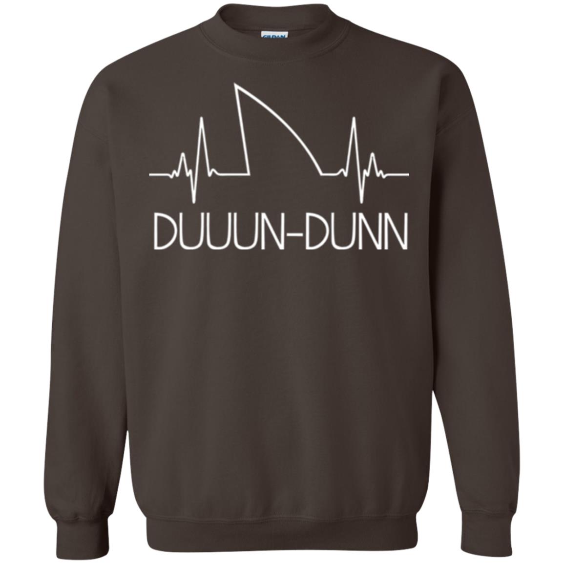 Funny Shark Shirt Feat. Shark Heartbeat Shark Lovers T-shirt Dark Chocolate