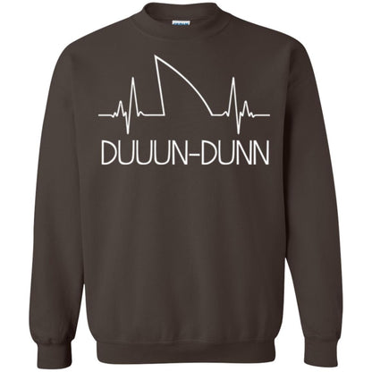 Funny Shark Shirt Feat. Shark Heartbeat Shark Lovers T-shirt Dark Chocolate