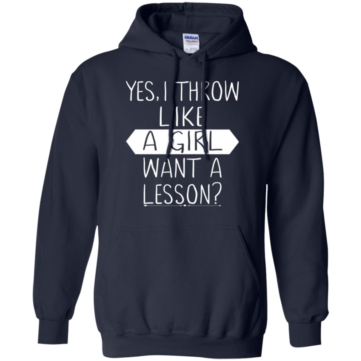 Softball T-shirt Yes I Throw Like A Girl Want A Lesson Navy