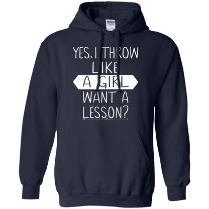 Softball T-shirt Yes I Throw Like A Girl Want A Lesson Navy