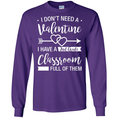 I Don_t Need A Valentines 2nd Grade Teacher T-shirt Purple