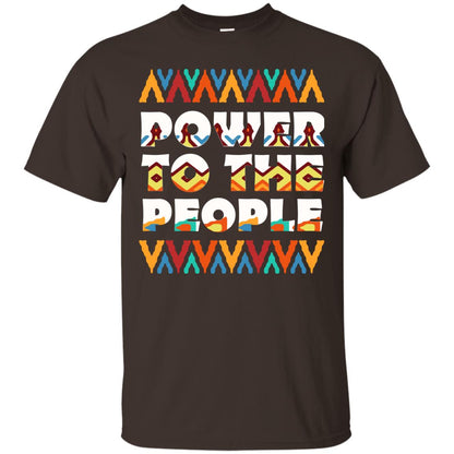 African American T-shirt Power To The People Dark Chocolate