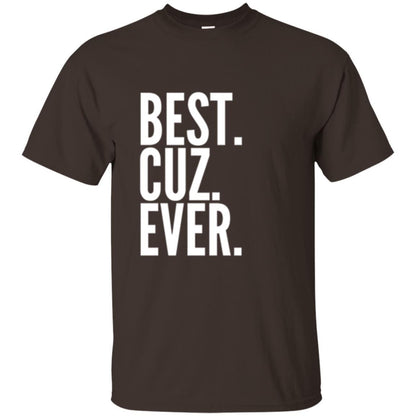 Family T-shirt Best Cuz Ever Dark Chocolate
