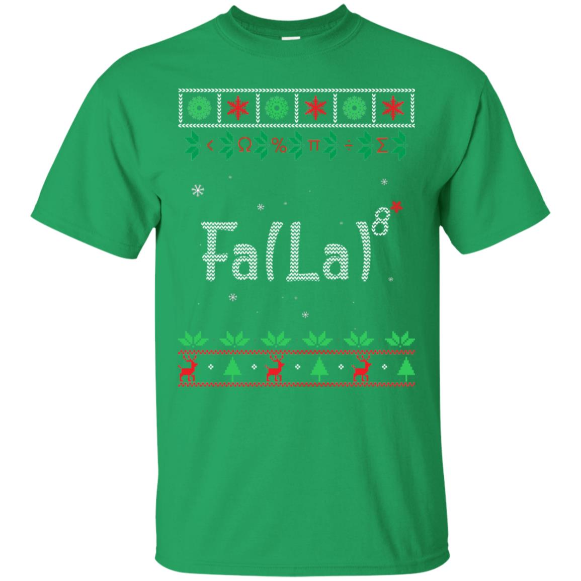 Fa La La La Mathematics X-mas Gift Shirt Irish Green