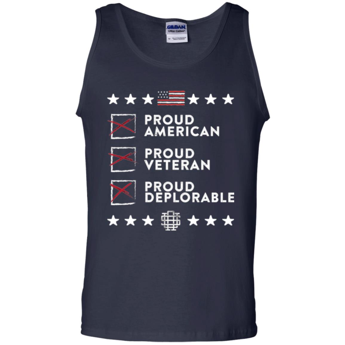 American T-shirt Proud American, Proud Veteran, Proud Deplorable Navy