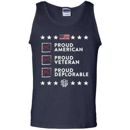 American T-shirt Proud American, Proud Veteran, Proud Deplorable Navy