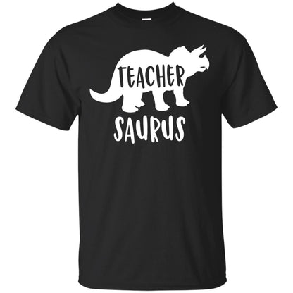 Teachersaurus Shirt Funny Appreciation Gift Teacher Dinosaur Black