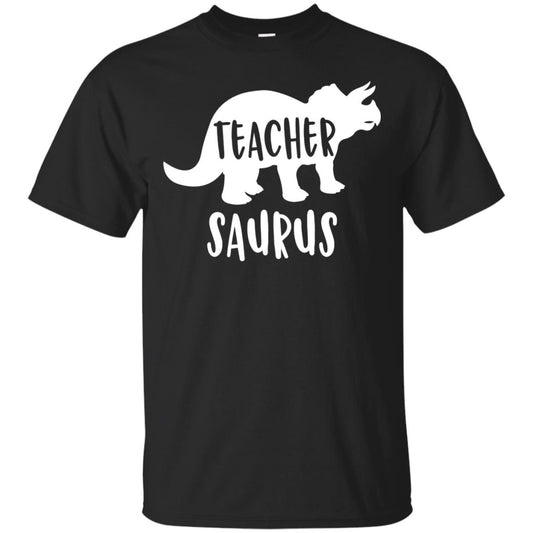 Teachersaurus Shirt Funny Appreciation Gift Teacher Dinosaur Black