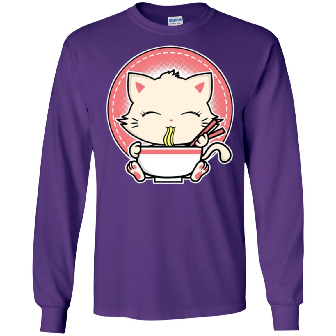 Kawaii Japanese Anime Cat Ramen T-shirt