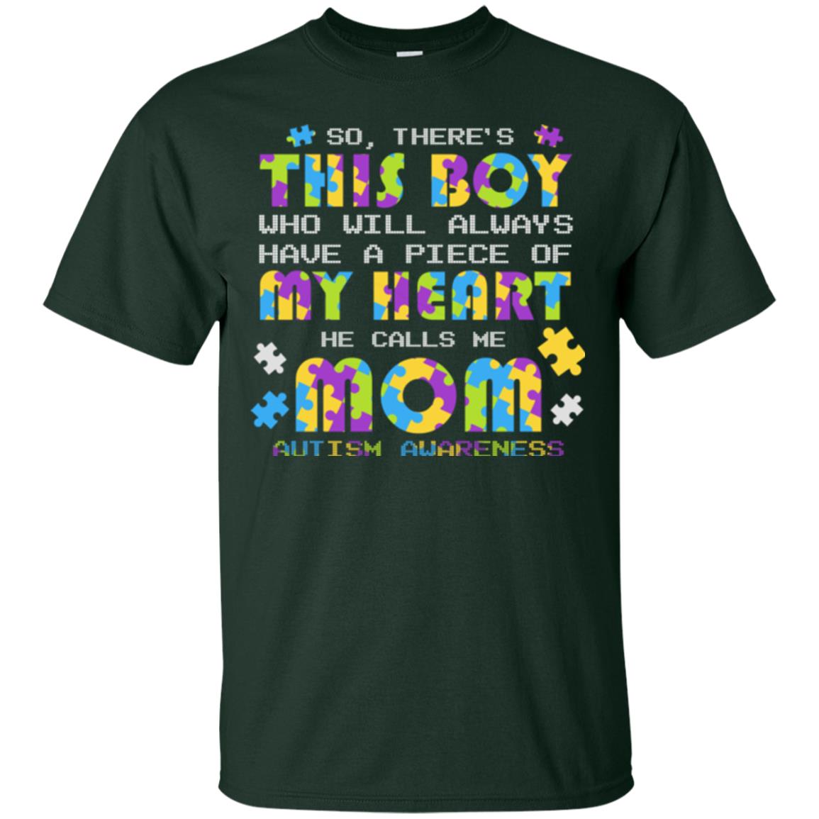 He Calls Me Mom Autism Awareness Gift Shirt For Mom Forest