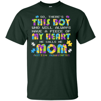 He Calls Me Mom Autism Awareness Gift Shirt For Mom Forest