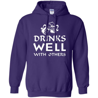 Drinks Well With Others St. Patrick_s Day T-shirt Purple