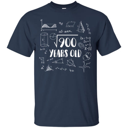 Square Root Of 900 30th Birthday 30 Years Old Math T-shirt Navy