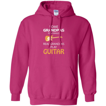 Papa T-shirt Some Grandpas Play Bingo Real Grandpas Play Guitar Heliconia