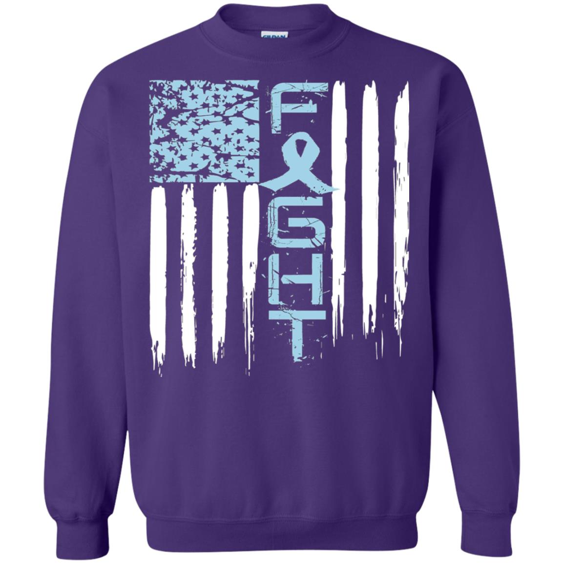 Fight Hope Prostate Cancer Awareness Cancer T-shirt Purple