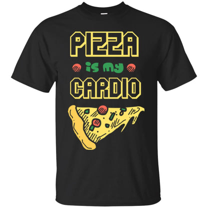 Pizza Is My Cardio Pizza Lover T-shirt Black