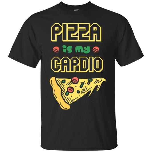 Pizza Is My Cardio Pizza Lover T-shirt Black