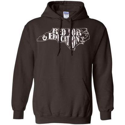 Distressed North Carolina Nc Red For Educator Shirt Dark Chocolate