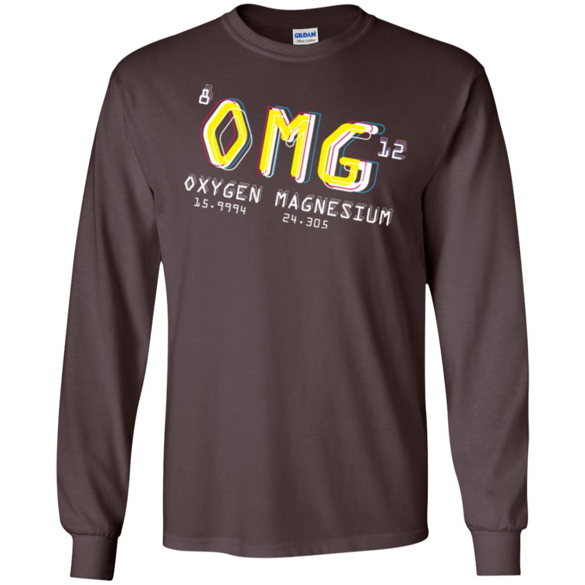 Funny Science Class T-shirt Omg Oxygen Magnesium Dark Chocolate
